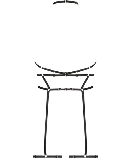 Private harnais strass, Noir