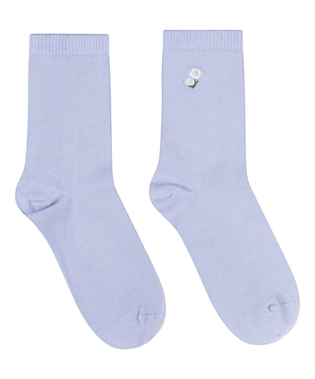 Chaussettes courtes en modal, Bleu