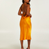 Robe midi Satin, Orange