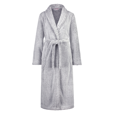Bademantel Fleece, Grau