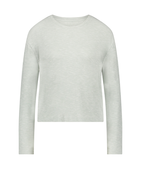 Langärmeliges Pyjamatop, Grün