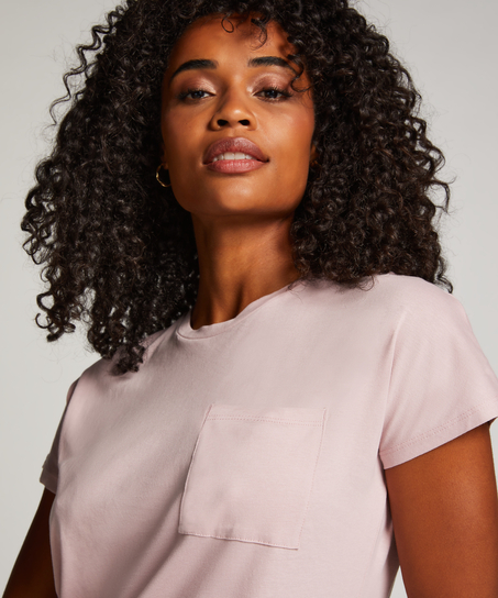 Chemise de nuit col rond, Violet