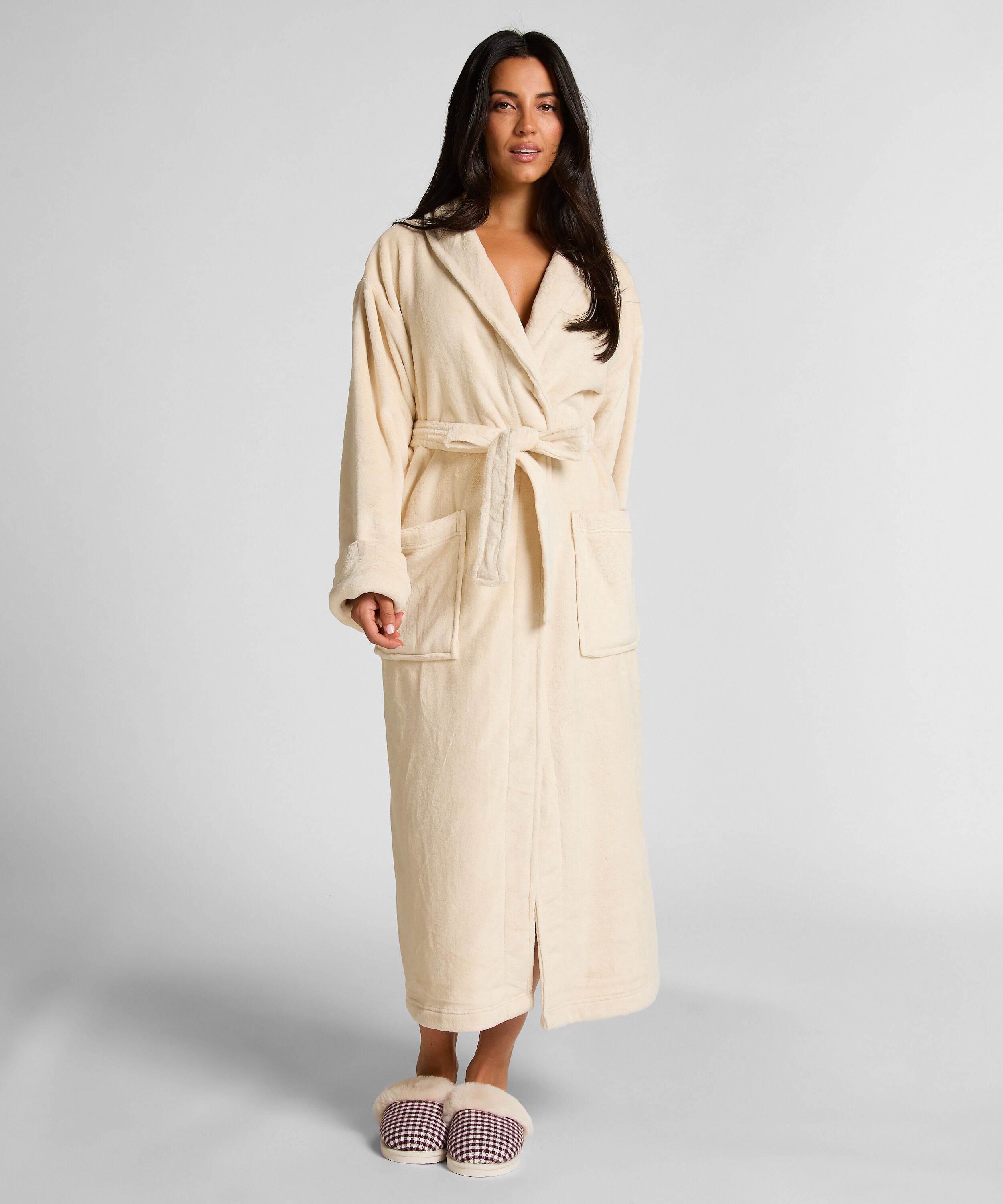 Peignoir en polaire douce, Blanc