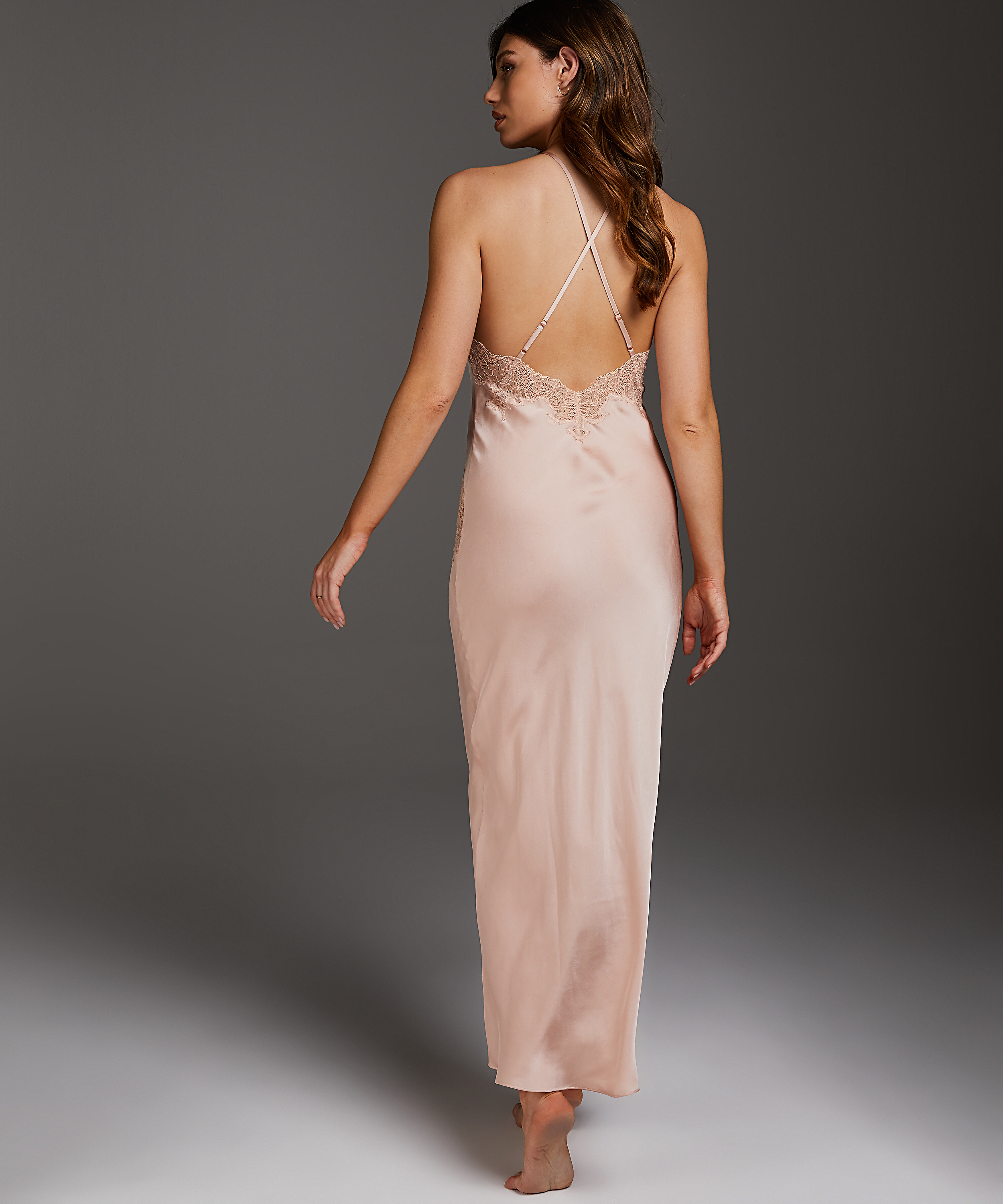 Slipdress Satin, Beige, main