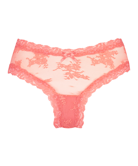 Slip brésilien V-shape mesh, Rose