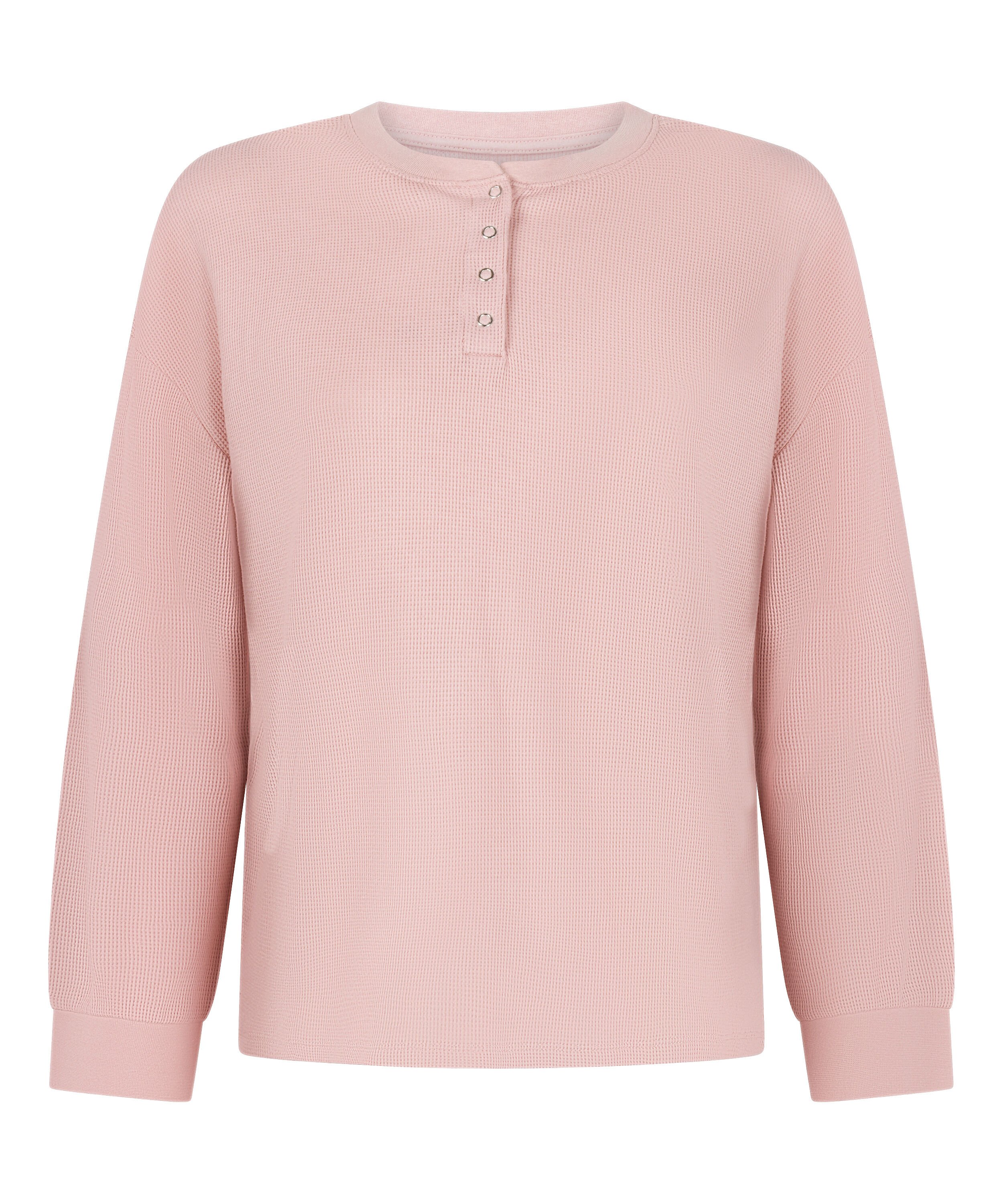 Haut gaufre Henley, Rose