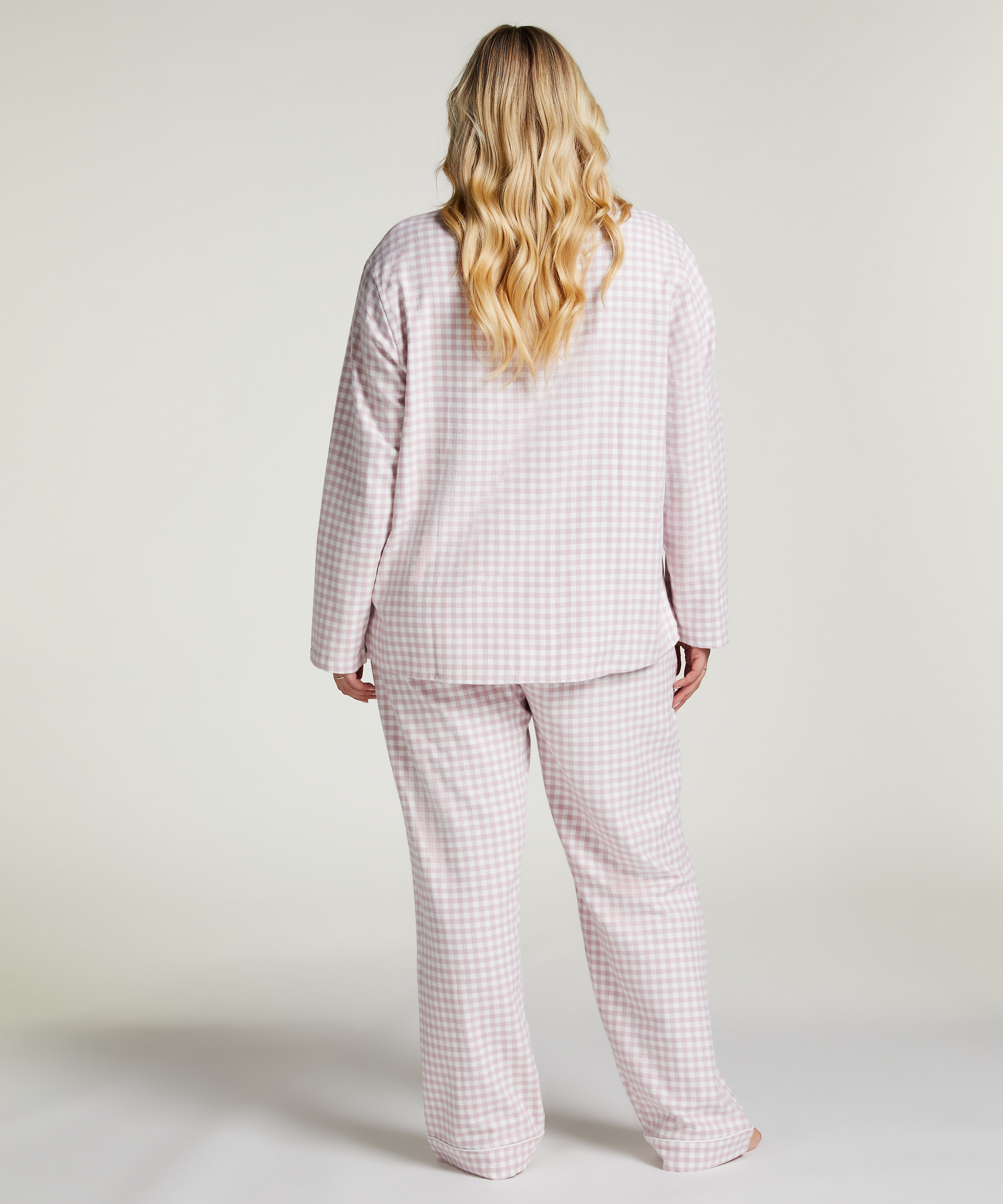 Pyjamahose aus Flanell, Lila, main