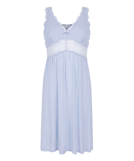 Slipdress Nora Lace, Blau