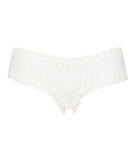 Slip brésilien V-shape mesh, Blanc