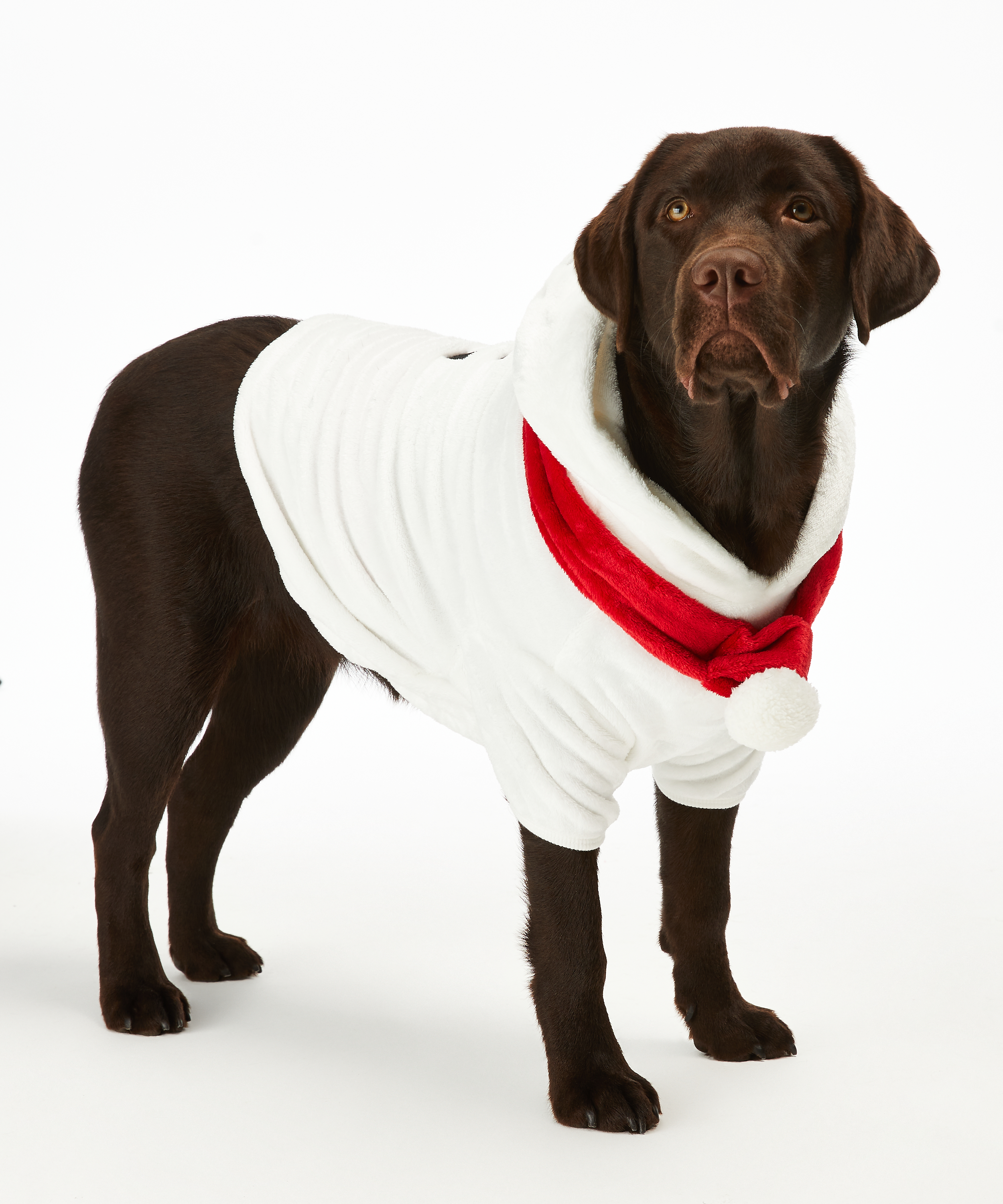 Fleece Hunde-Onesie, Wei&szlig;, main