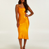 Robe midi Satin, Orange