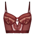 Soutien-gorge rembourr&eacute; &agrave; armatures longline Malika, Rouge