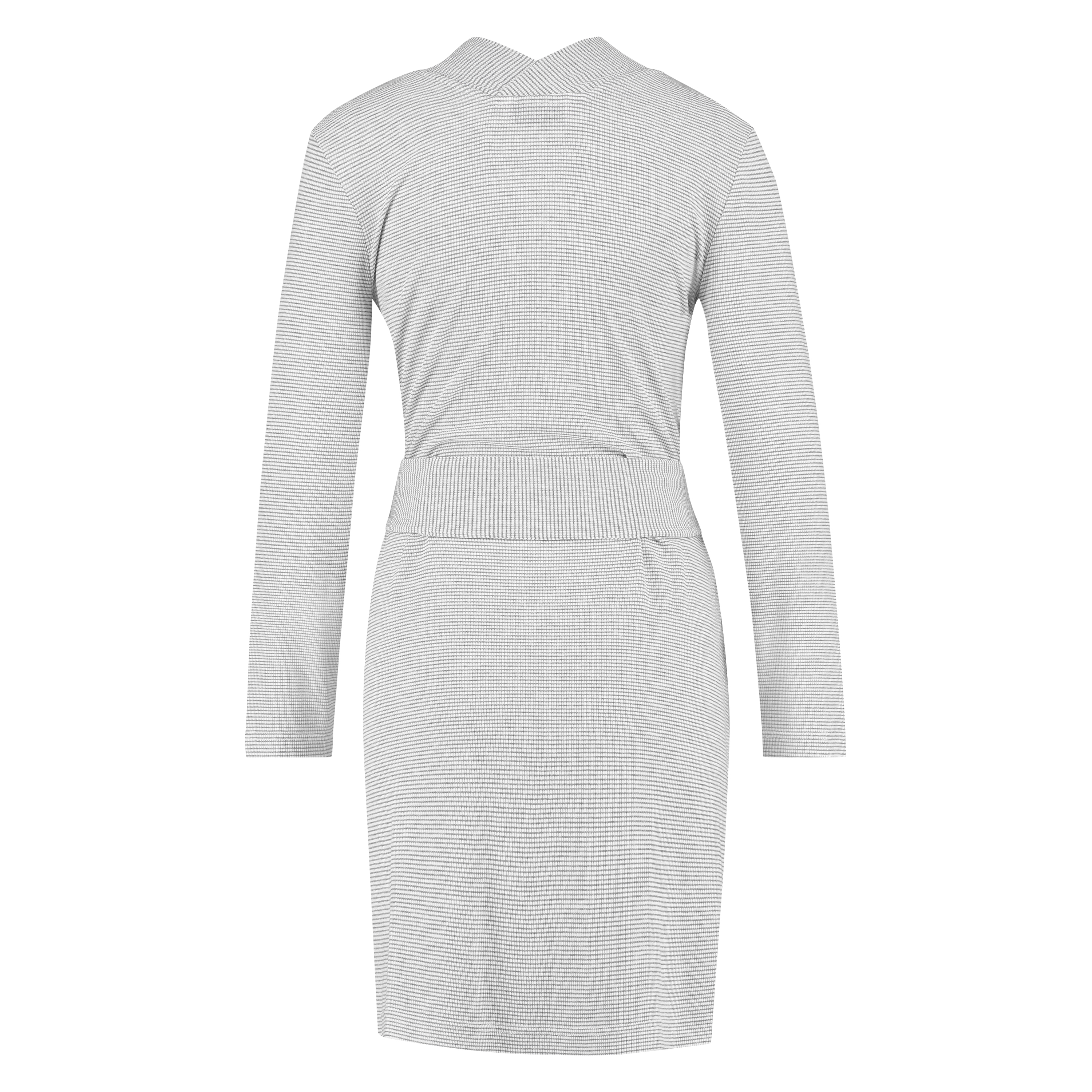 Bademantel Rib stripe, Grau, main