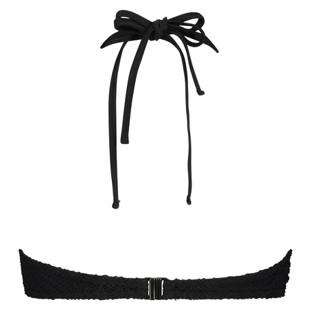 Crochet Bikini Top, Schwarz