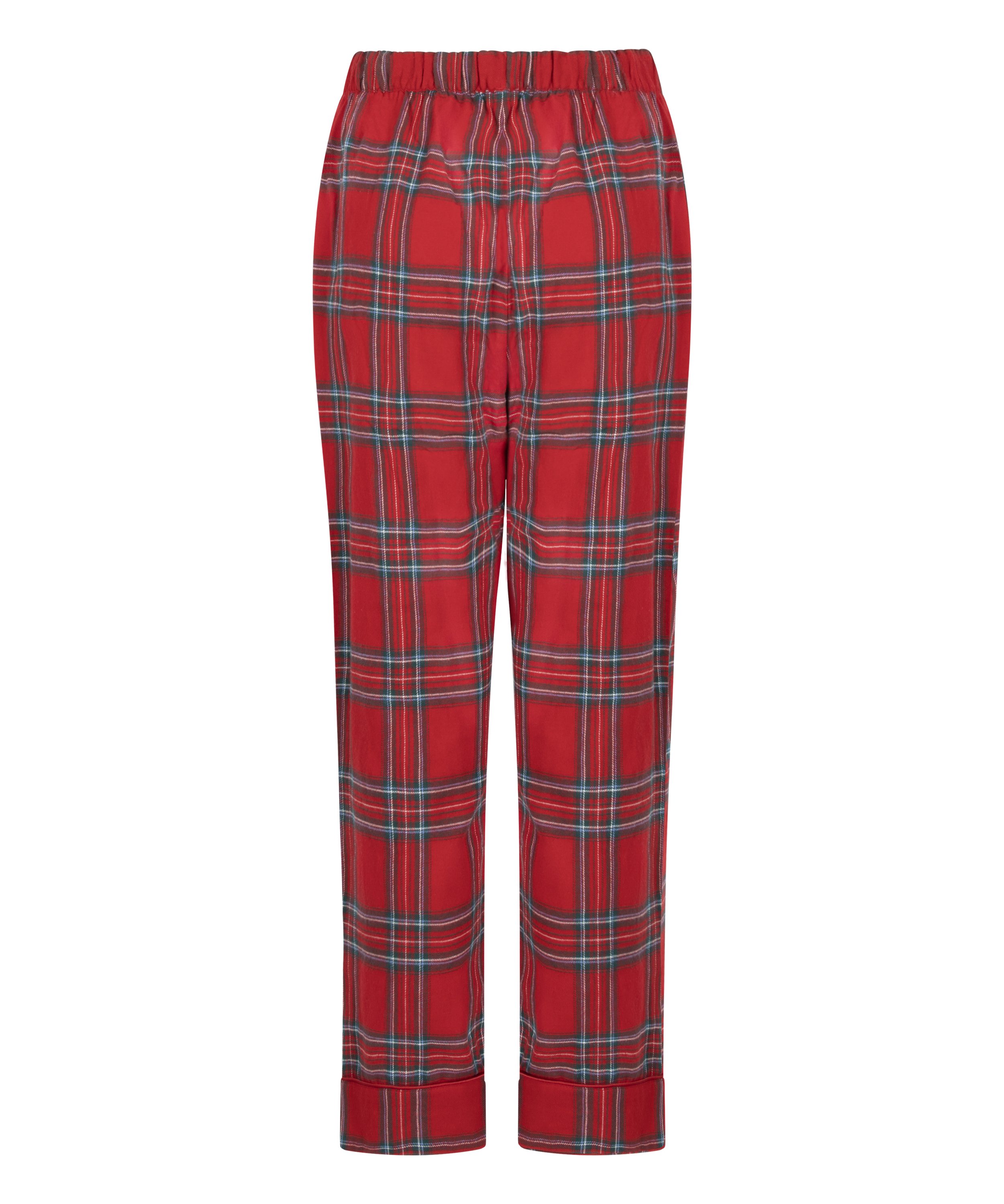 Pyjamahose aus Flanell, Rot, main