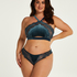 String mit hohem Schnitt Janelle Curvy Lucy Hale, Blau