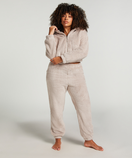 Oberteil aus Fleece, Grau