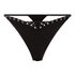 String mit hohem Beinausschnitt Pina, Schwarz