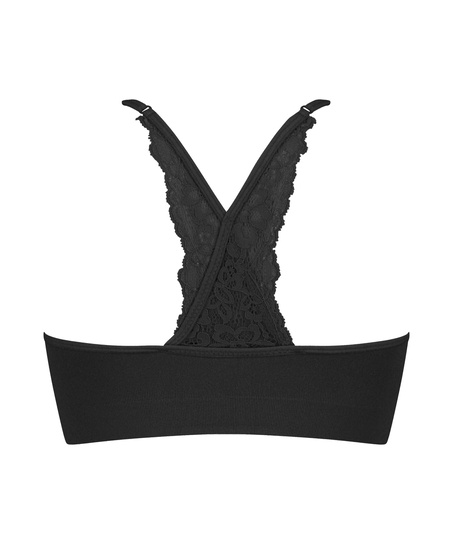 Nahtloser Bralette Marine, Schwarz