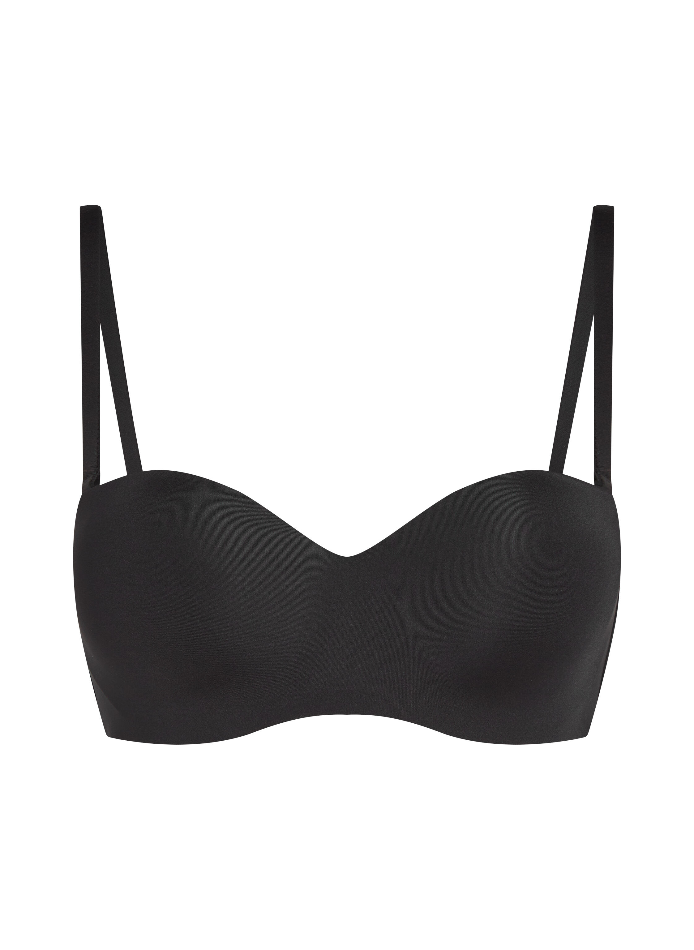 Soutien-gorge push-up sans bretelles &agrave; armatures pr&eacute;form&eacute; Smooth, Noir