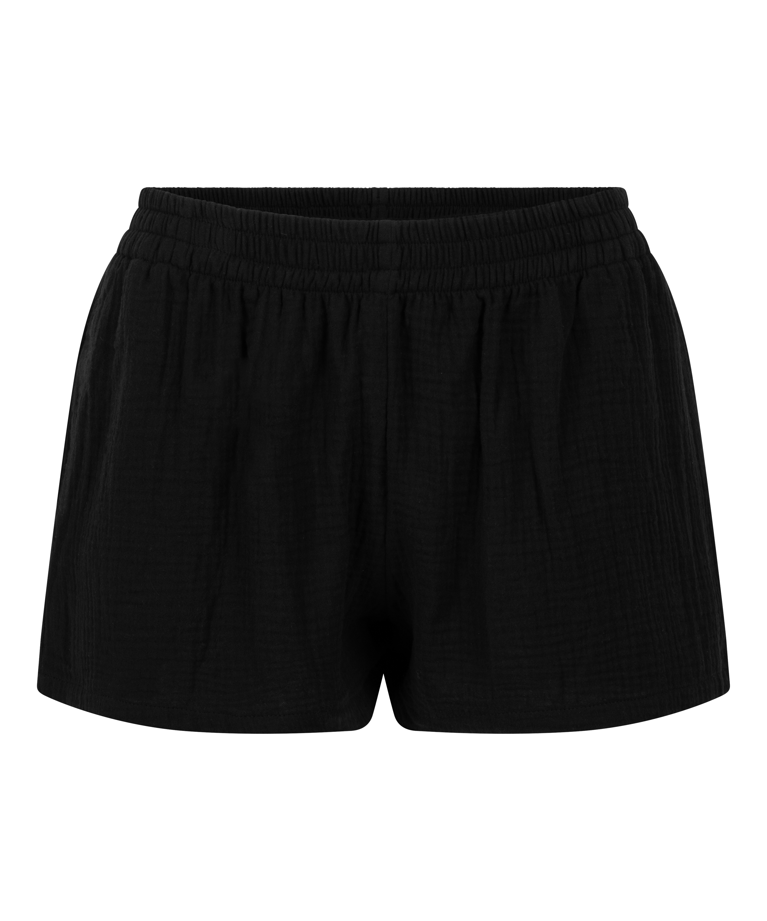Musselin-Shorts, Schwarz, main