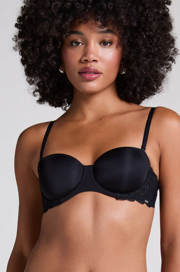 Hunkemöller Soutien-gorge à armatures préformé sans bretelles Angie Noir