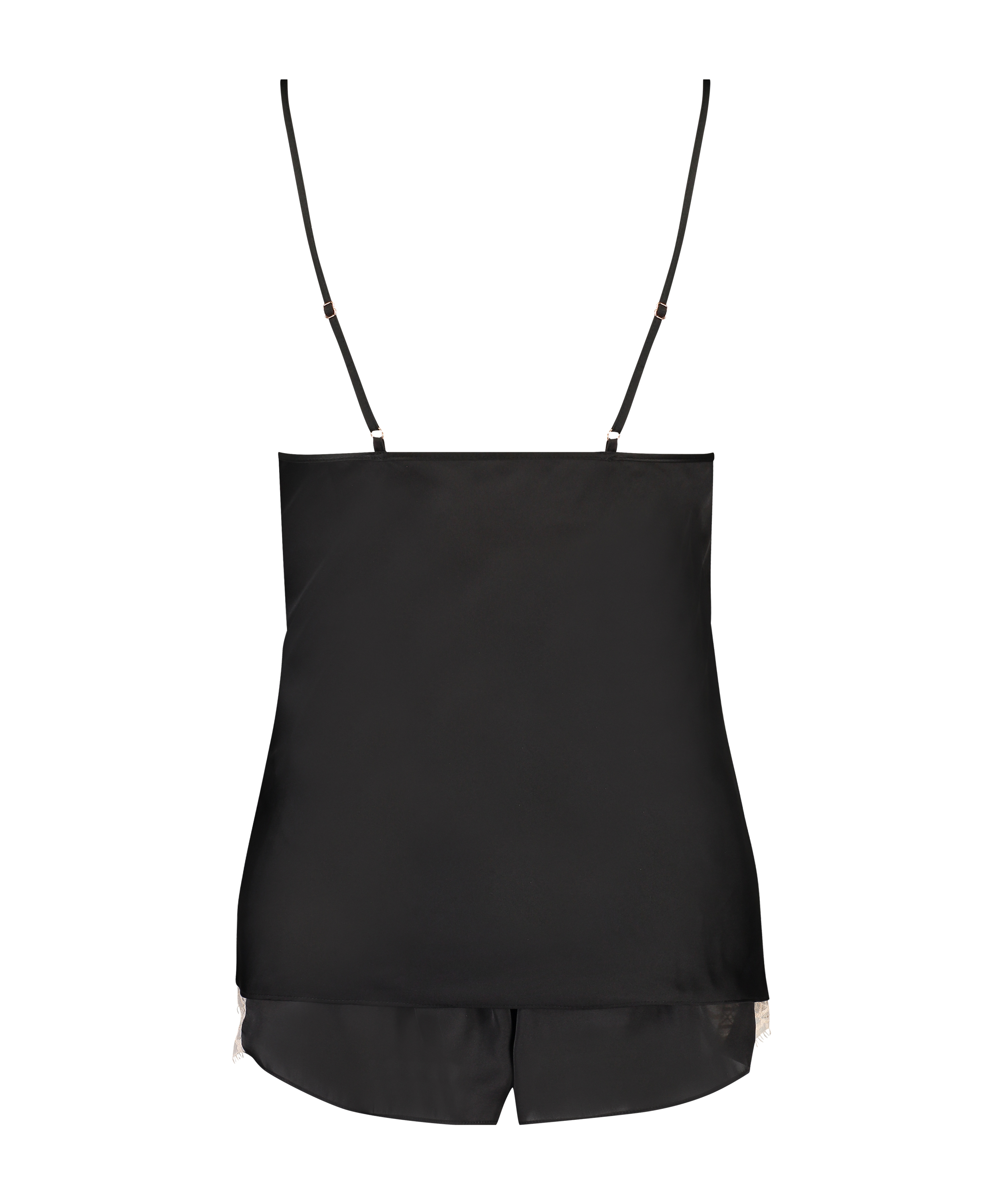 Ensemble pyjama Satin, Noir, main