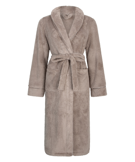 Bademantel Fleece, Beige