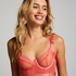 Soutien-gorge bustier non rembourré à armatures Hana, Rose