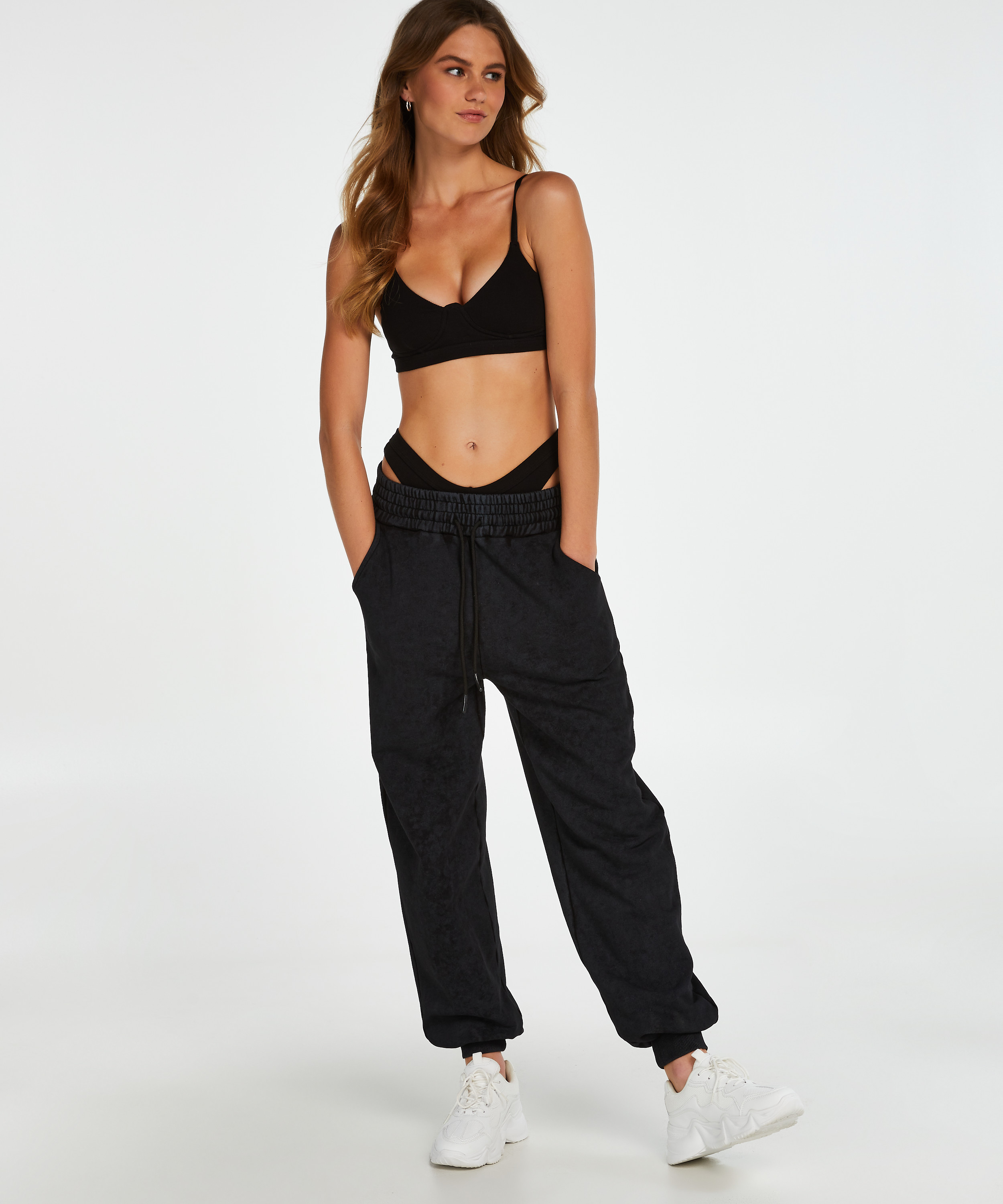 Bralette Rib Baddie, Schwarz, main