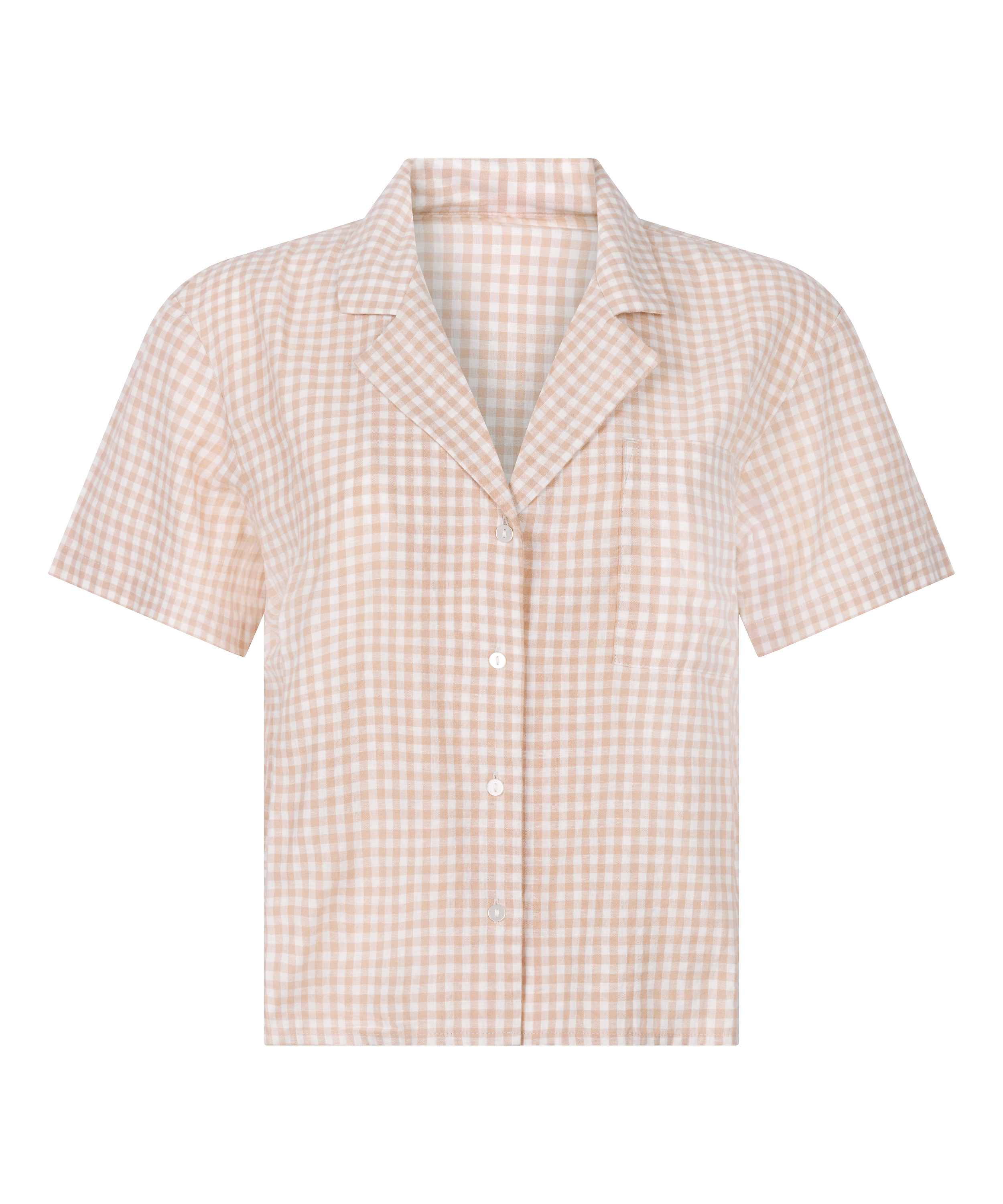 Veste en lin &agrave; carreaux, Blanc, main