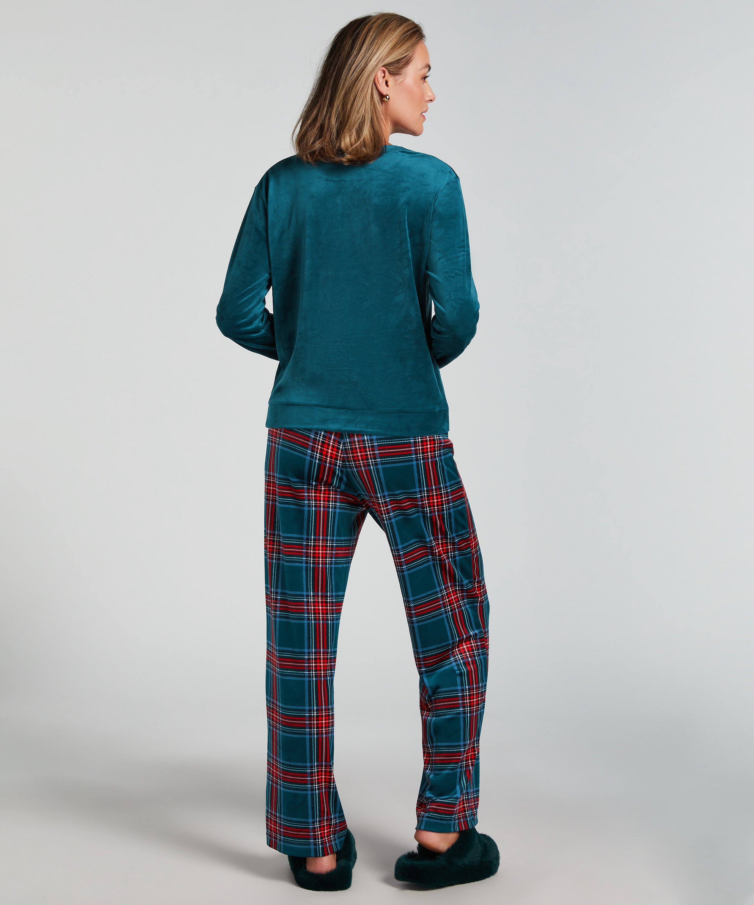 Pyjama avec sac, Bleu, main