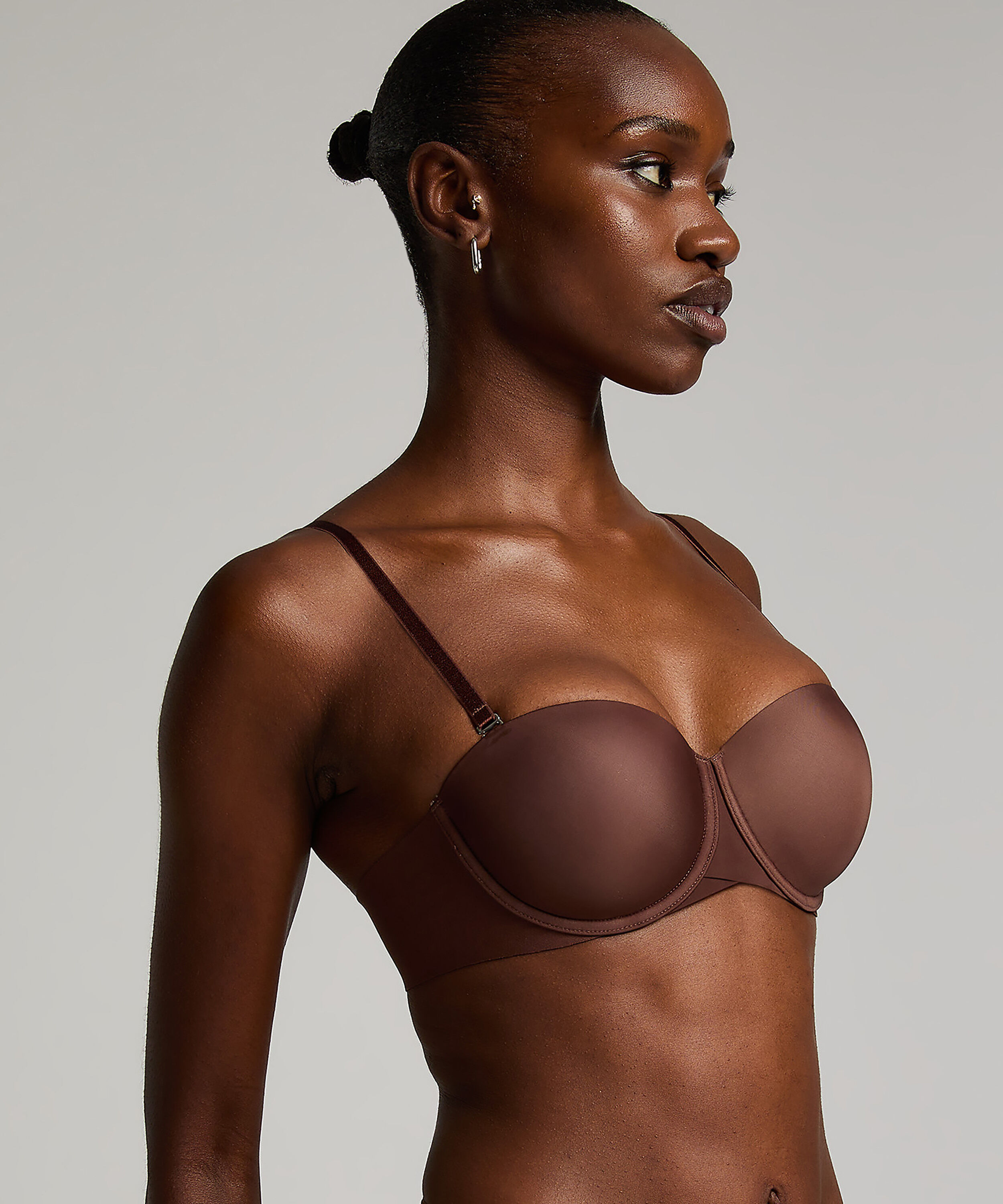 Soutien-gorge à armatures préformé sans bretelles Jane, Marron