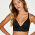 Soutien-gorge long rembourr&eacute; sans armatures Chloe, Noir