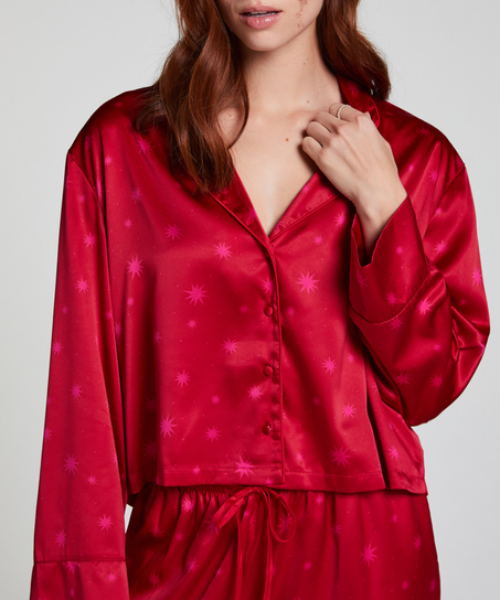 Veste à manches longues Satin, Rouge