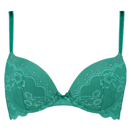 Padded underwired push-up bra Julia, Bleu
