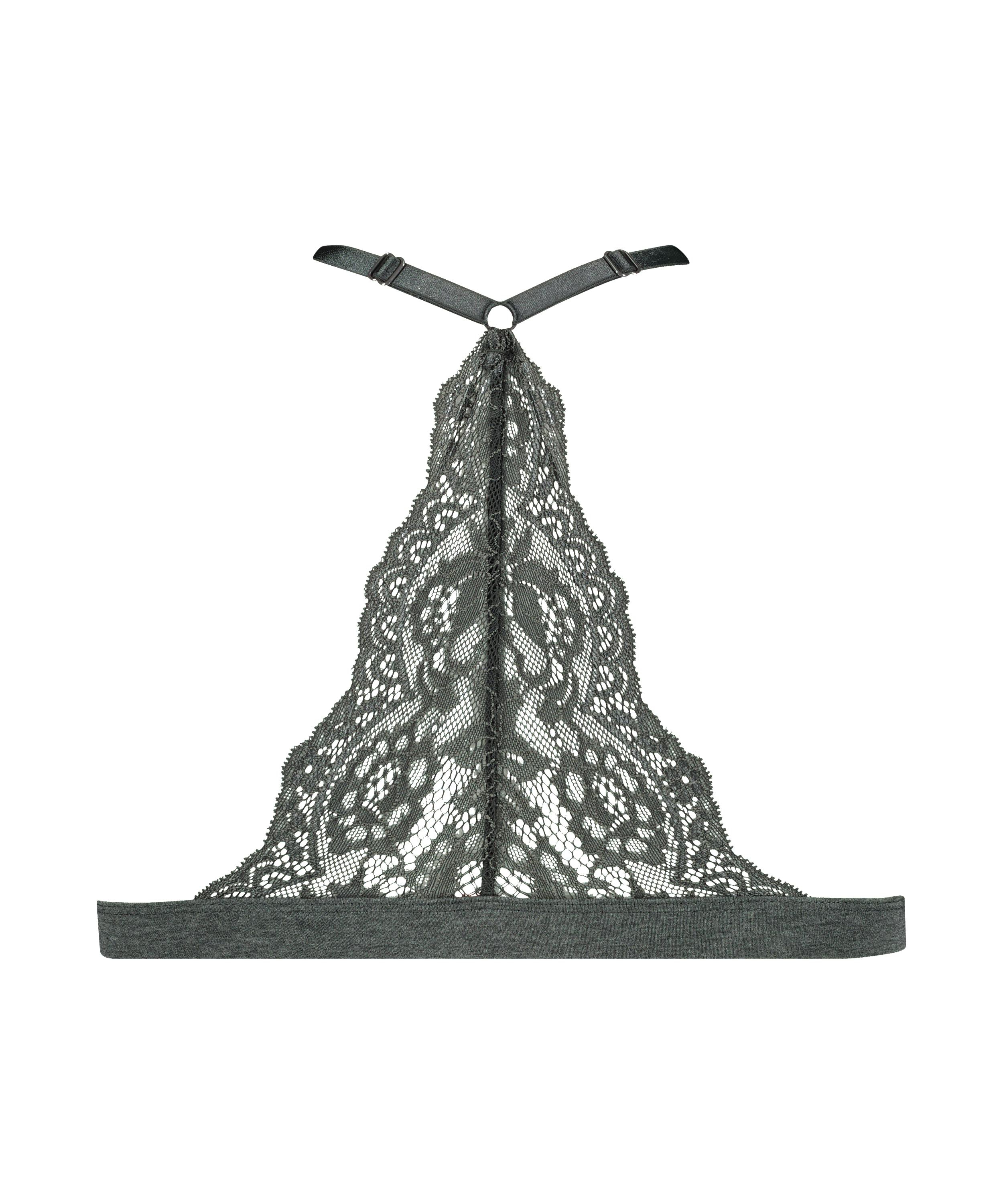 Geformter Triangel-Bralette Chloe Baumwolle, Grau, main