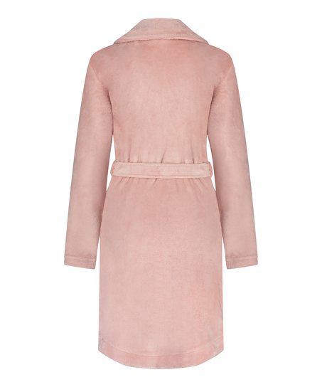 Bademantel Zip Fleece, Rose