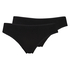 Lot de 2 slip Kim Cotton, Noir