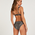 Haut de bikini pr&eacute;form&eacute; &agrave; armatures Zebra, Marron