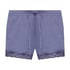 Shorts aus Velours mit Spitze, Lila