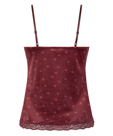 Camisole velours Dentelle, Violet