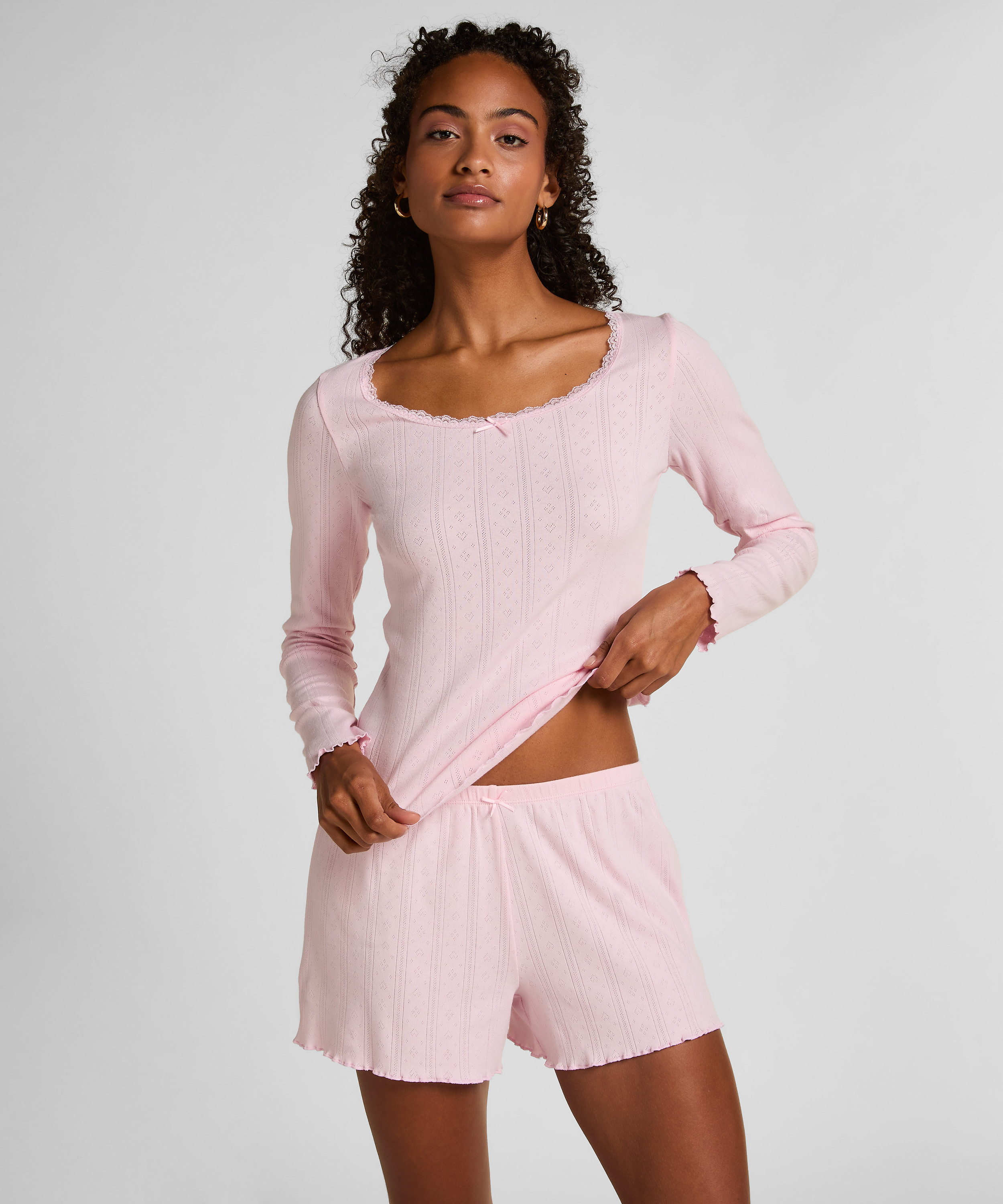 Pointelle-Shorts, Rose, main