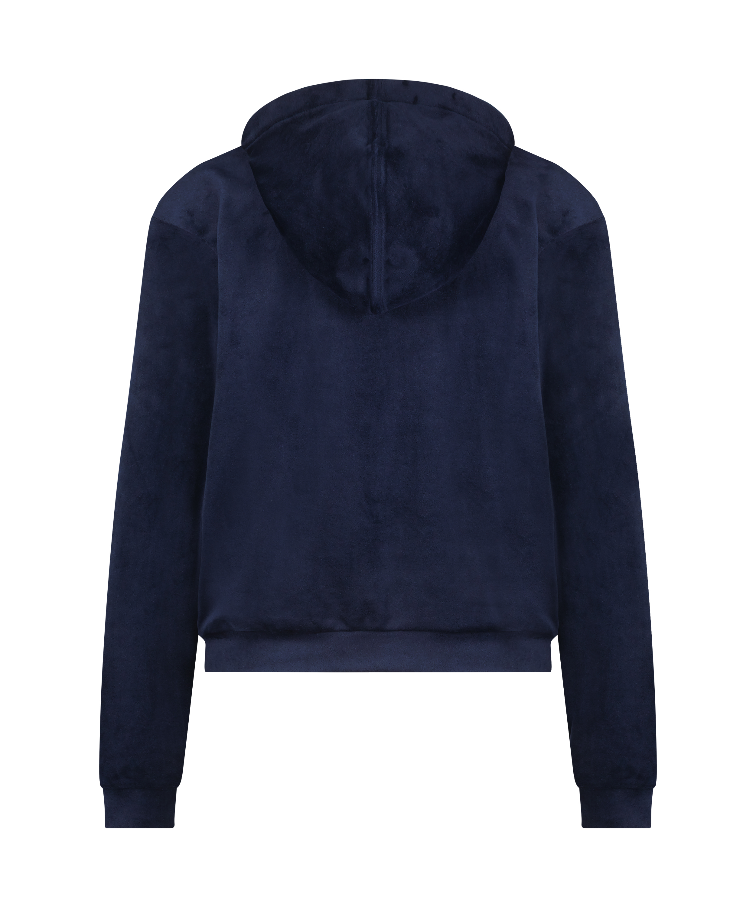 Hoodie Jacke Velours, Blau, main