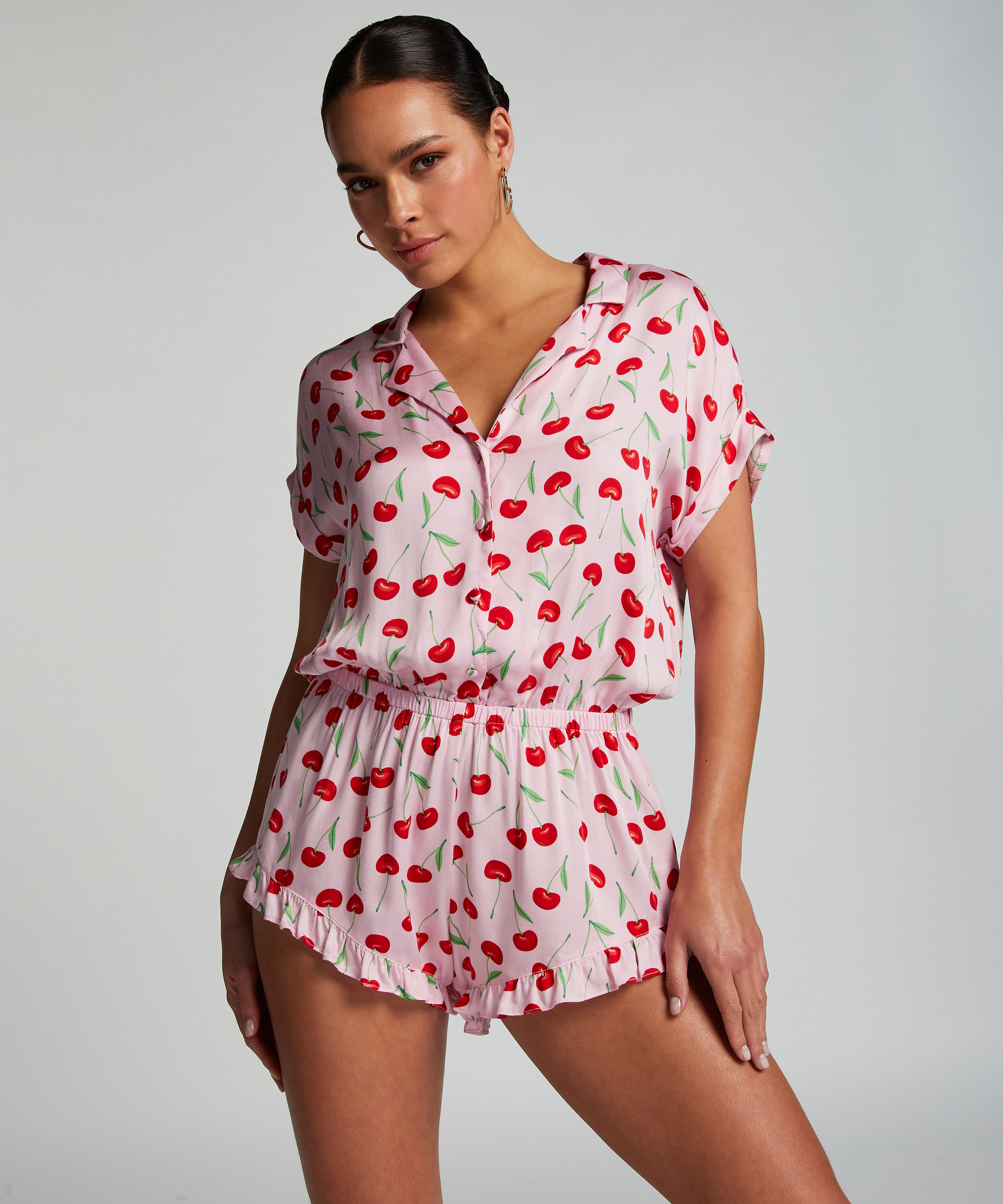 Onesie Teddy Cherry, Rose, main