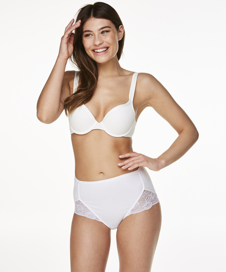 Superslip Lace Maxi baumwolle, Weiß