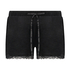 Shorts Velours Lace, Schwarz