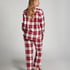 Tall Pyjamahose aus Flanell, Rose