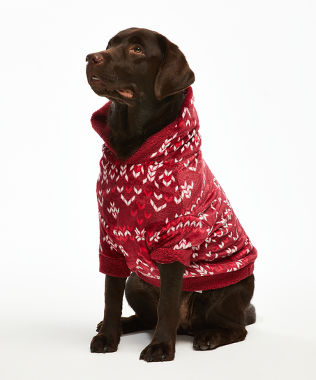 Fleece Hunde-Onesie, Rot