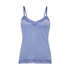 Cami Top Velours Lace, Blau